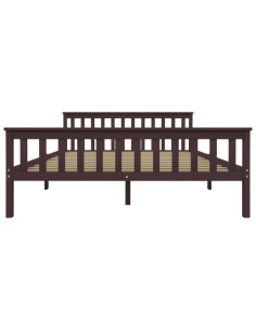 Giroletto senza Materasso Marrone Scuro 160x200 cm Legno Pino 2