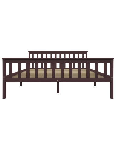 Giroletto senza Materasso Marrone Scuro 160x200 cm Legno Pino