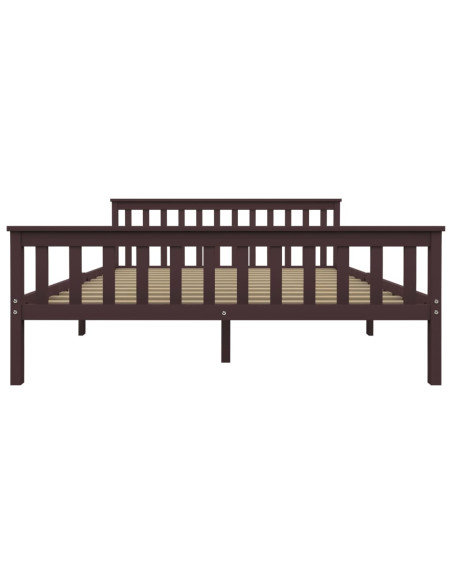 Giroletto senza Materasso Marrone Scuro 160x200 cm Legno Pino