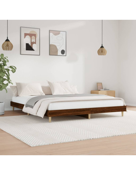 Giroletto senza Materasso Rovere Marrone 160x200 cm Truciolato