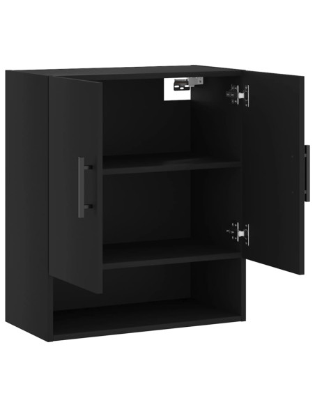 Armadietto a Muro Nero 60x31x70 cm in Legno Multistrato
