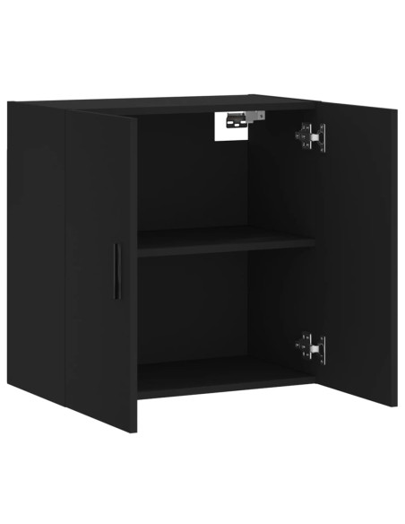 Armadietto a Muro Nero 60x31x60 cm in Legno Multistrato