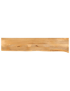 Piano Tavolo Bordi Vivi 180x40x3,8cm in Legno Massello di Mango