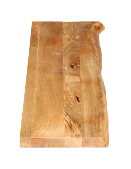 Piano Tavolo Bordi Vivi 180x40x3,8cm in Legno Massello di Mango