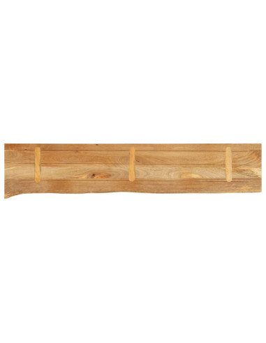 Piano Tavolo Bordi Vivi 180x40x3,8cm in Legno Massello di Mango