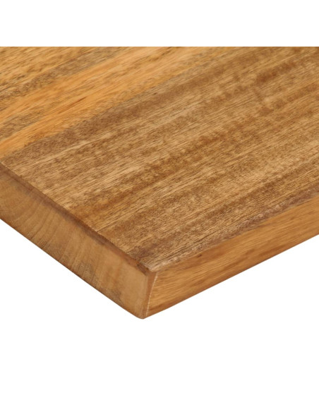 Piano Tavolo Bordi Vivi 110x20x2,5cm in Legno Massello di Mango