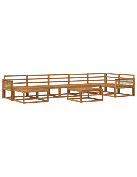 Set di divani da esterno 8 pcs Naturale