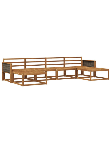 Set di divani da esterno 6 pcs Naturale
