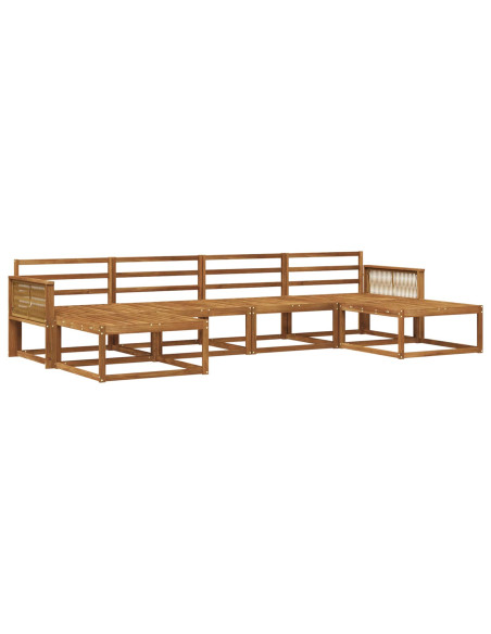 Set di divani da esterno 6 pcs Naturale
