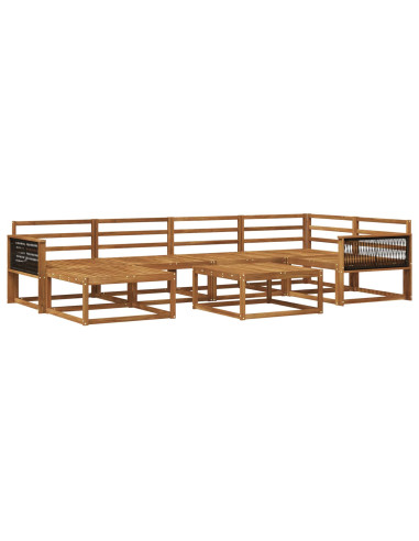Set di divani da esterno 7 pcs Naturale