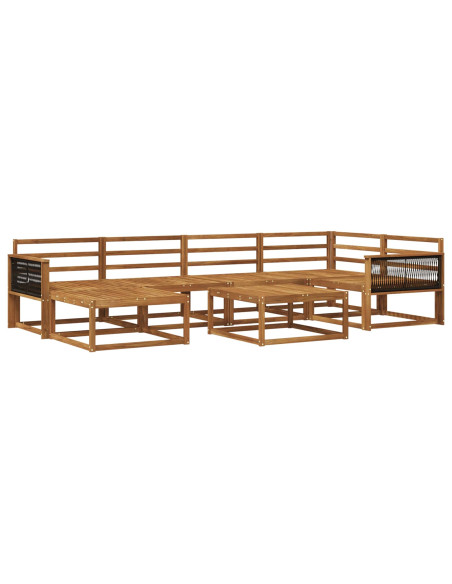 Set di divani da esterno 7 pcs Naturale