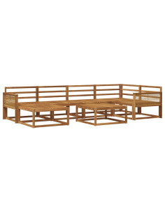 Set di divani da esterno 7 pcs Naturale