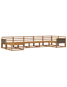 Set di divani da esterno 7 pcs Naturale