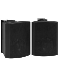 Altoparlanti Stereo da Parete 2 pz Neri Interni Esterni 100 W