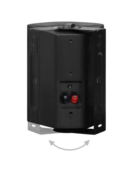 Altoparlanti Stereo da Parete 2 pz Neri Interni Esterni 100 W