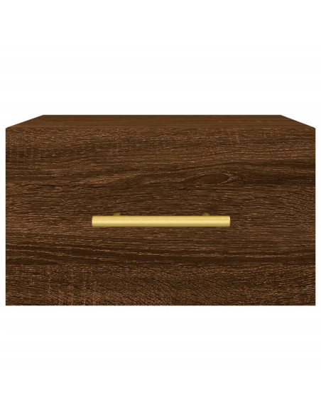 Comodino a Muro Rovere Marrone 35x35x20 cm