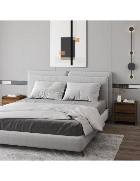 Comodini 2 pz Rovere Marrone 45x34,5x44,5 cm in Truciolato