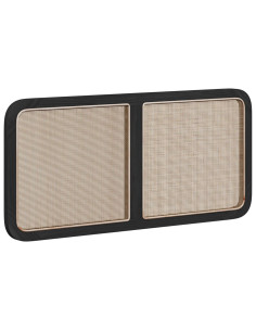 Testiera con testiera Nero 120 x 55 x 3 cm Rattan 2
