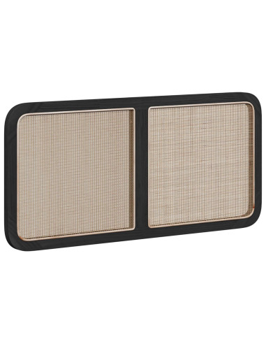 Testiera con testiera Nero 120 x 55 x 3 cm Rattan