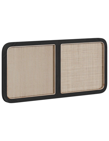 Testiera con testiera Nero 120 x 55 x 3 cm Rattan