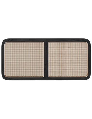Testiera con testiera Nero 120 x 55 x 3 cm Rattan