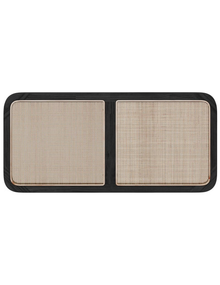 Testiera con testiera Nero 120 x 55 x 3 cm Rattan
