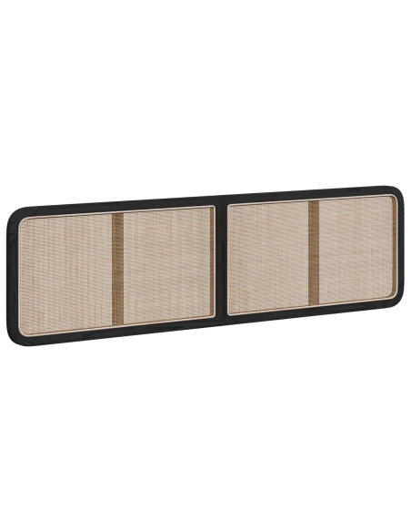 Testiera con testiera Nero 200 x 55 x 3 cm Rattan