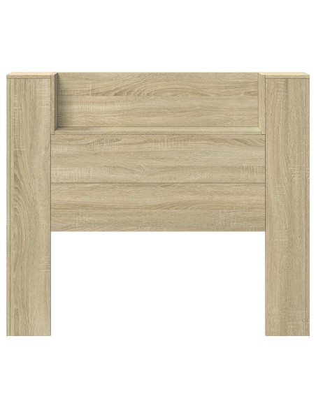 Testata con Mobile e LED Sonoma 120 x 16,5 x 103,5 cm