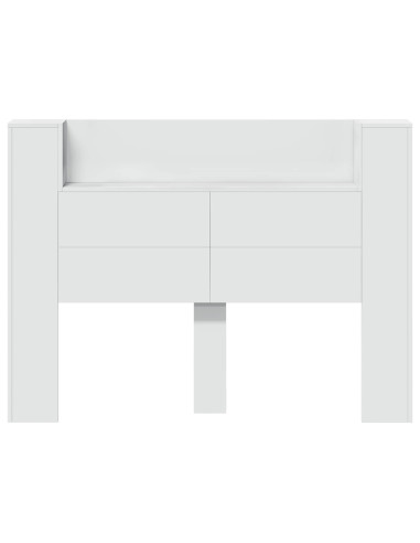 Testata con Mobile e LED Bianco 140 x 16,5 x 103,5 cm