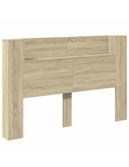 Testata con Mobile e LED Sonoma 160 x 16,5 x 103,5 cm