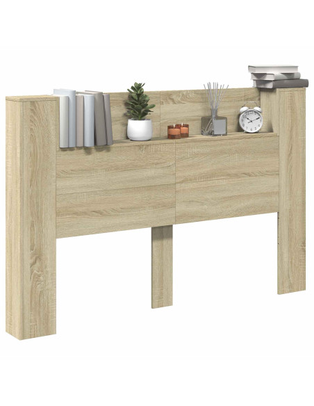 Testata con Mobile e LED Sonoma 160 x 16,5 x 103,5 cm