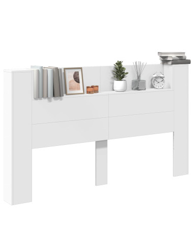 Testata con Mobile e LED Bianco 180 x 16,5 x 103,5 cm