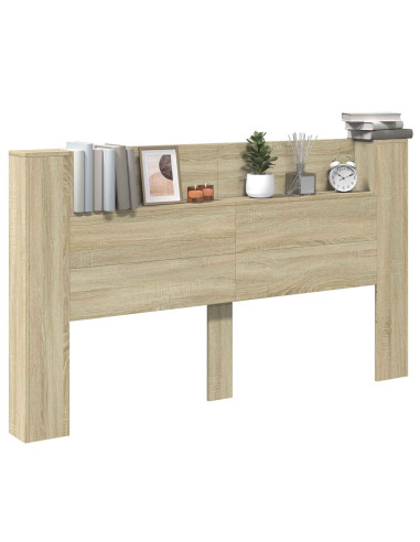 Testata con Mobile e LED Sonoma 180 x 16,5 x 103,5 cm