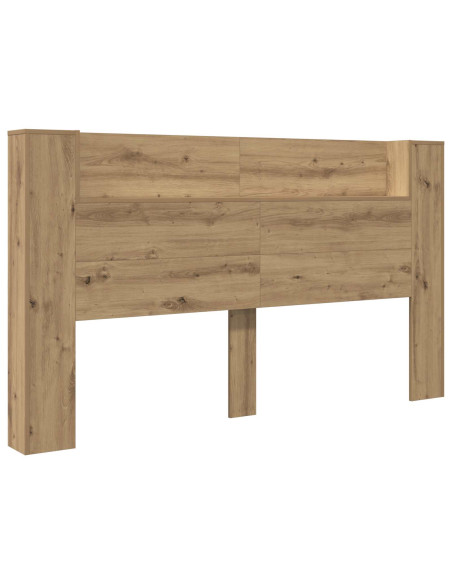 Testata con Mobile e LED Rovere Artigianale Legno multistrato