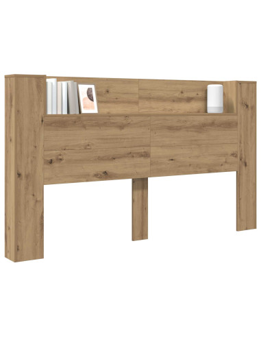 Testata con Mobile e LED Rovere Artigianale Legno multistrato