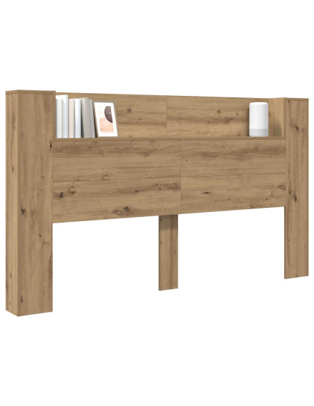Testata con Mobile e LED Rovere Artigianale Legno multistrato