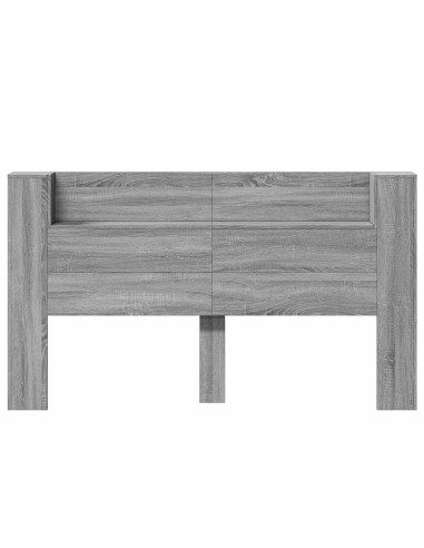 Testata con Mobile e LED Grigio Sonoma 180 x 16,5 x 103,5 cm