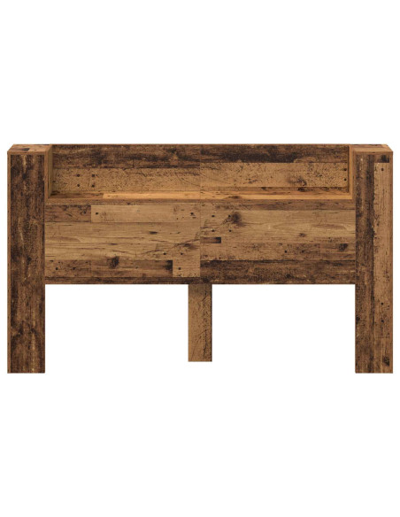 Testata con Mobile e LED Legno vecchio 180 x 16,5 x 103,5 cm