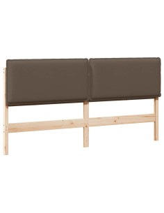 Testiera imbottita con testiera Grigio Naturale e Chiaro 200 cm 2