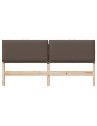 Testiera imbottita con testiera Grigio Naturale e Chiaro 200 cm