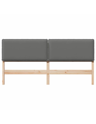Testiera imbottita con testiera Grigio Naturale e Chiaro 180 cm