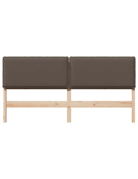 Testiera imbottita con testiera Grigio Naturale e Chiaro 180 cm