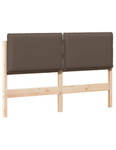 Testiera imbottita con testiera Grigio Naturale e Chiaro 135 cm 2