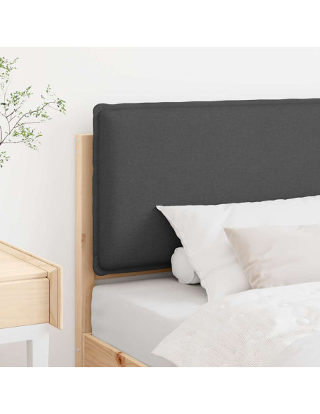 Testiera imbottita Grigio Naturale e Scuro 90 cm Pino massello