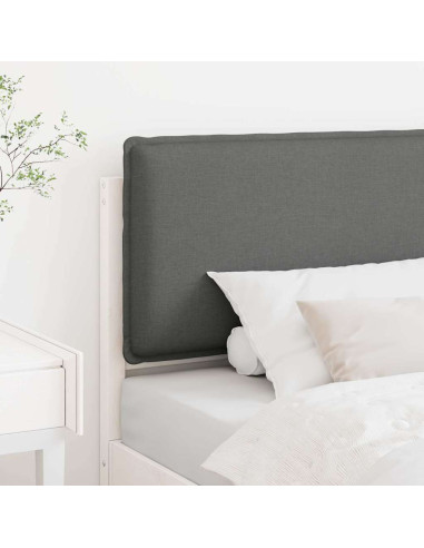 Testiera imbottita Bianco e grigio chiaro 80 cm Pino massello