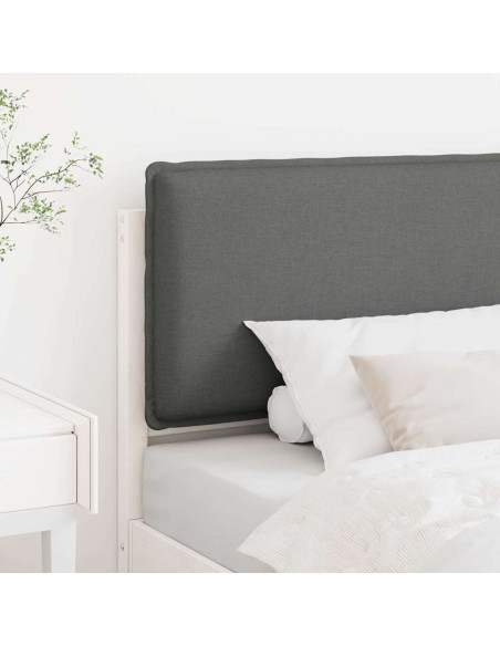 Testiera imbottita Bianco e grigio chiaro 80 cm Pino massello
