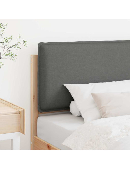 Testiera imbottita Grigio Naturale e Chiaro 75 cm Pino massello