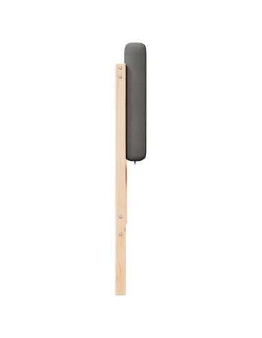Testiera imbottita Marrone e Grigio Chiaro 150 cm Pino massello