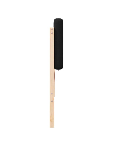 Testiera imbottita Marrone e Nero 120 cm Pino massello