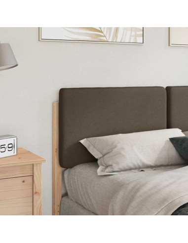 Testiera imbottita Marrone e taupe 120 cm Pino massello